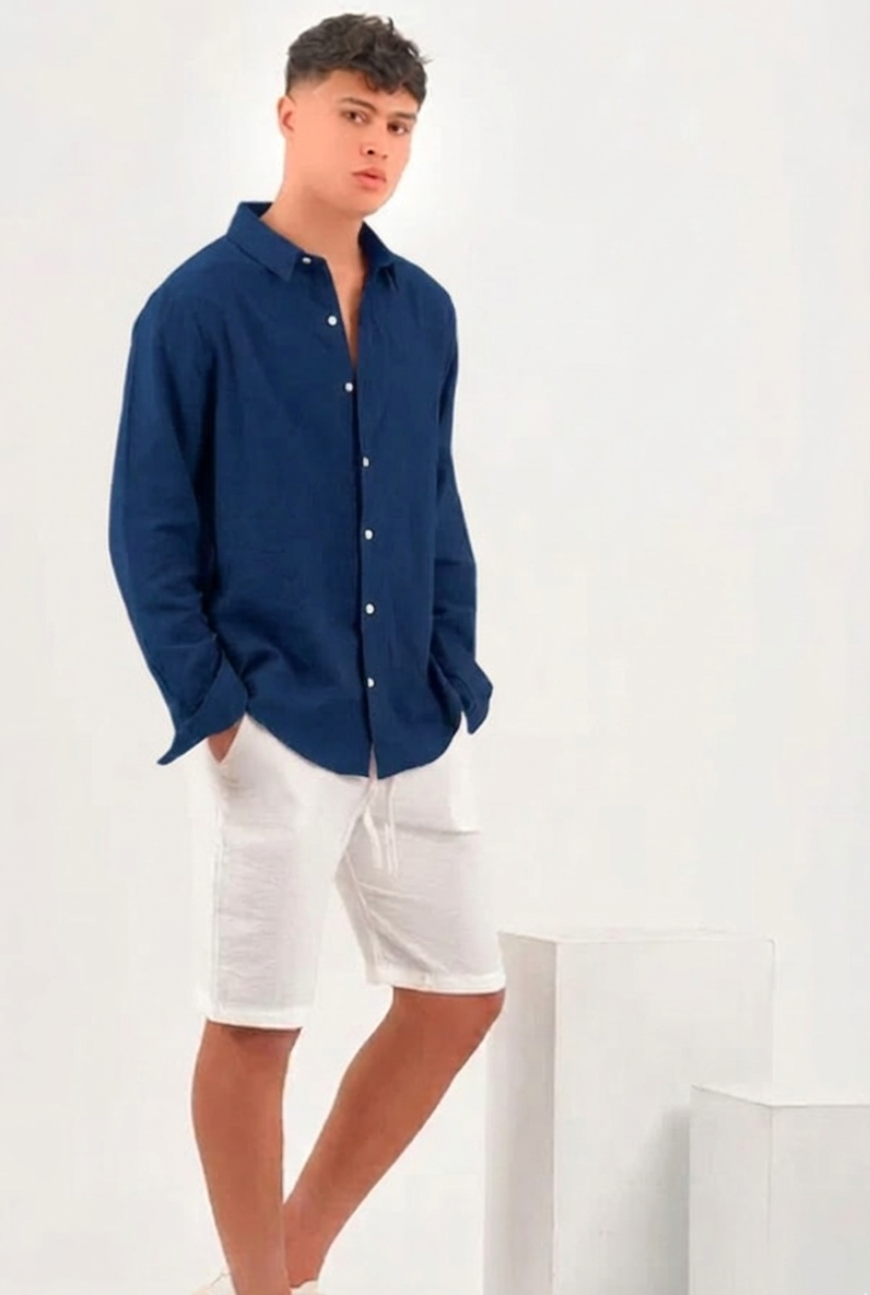 Navy linen shirt