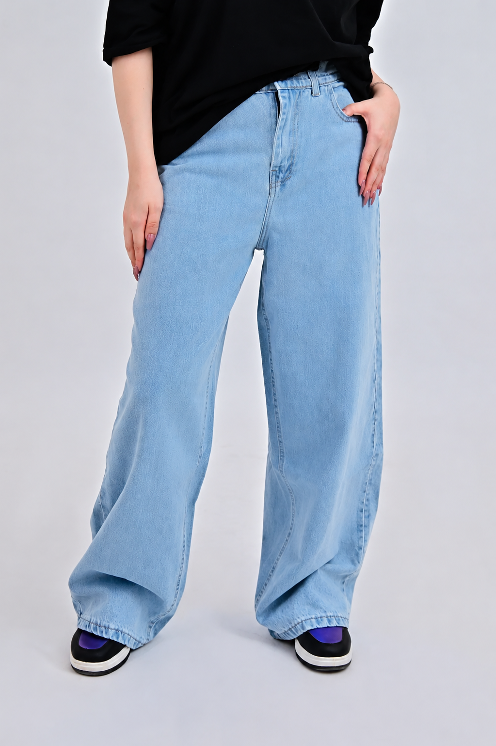baggy Low Rise Jean Sky Blue