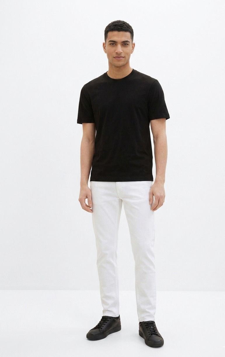 Black cotton basic Tee