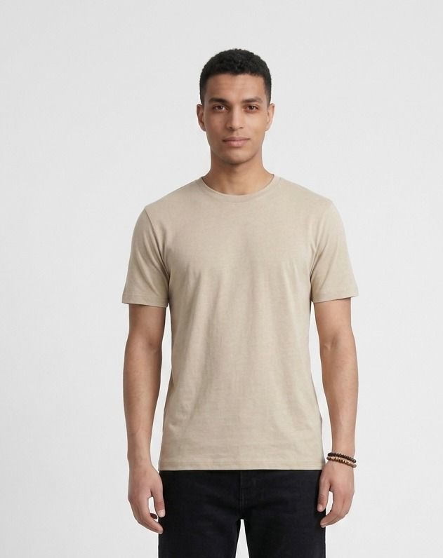 Beige cotton basic Tee