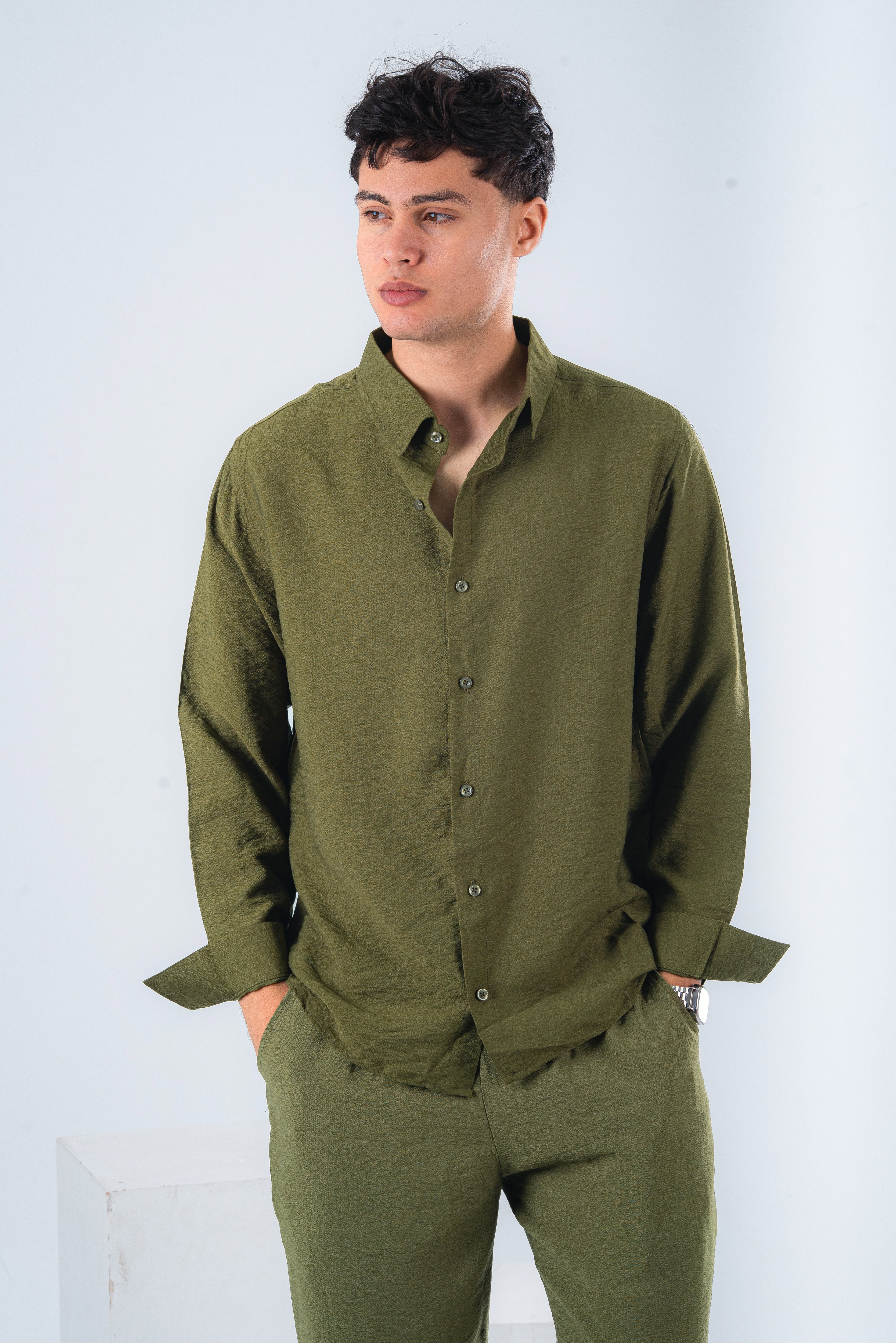 linen shirt  قميص كتان